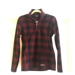 Eddie Bauer 1/4 zip flannel fleece XS